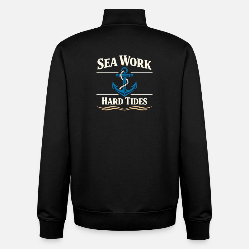 Seemannschaftsgeschenk Für Deckhand Ocean Work - Unisex Organic Zip Sweatshirt von Stanley/Stella - Schwarz