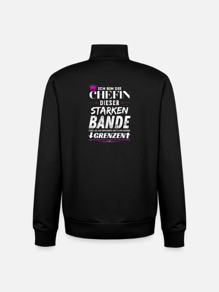 Chefin dieser Starken Bande Chefin Geschenke - Unisex Organic Zip Sweatshirt by Stanley/Stella - black