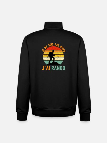 Retro Hike: I'm not available - Unisex Organic Zip Sweatshirt by Stanley/Stella - black