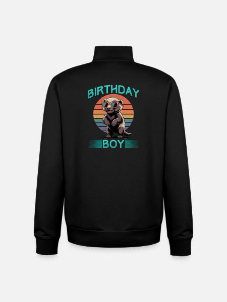 Funny Honey Badger - Unisex Organic Zip Sweatshirt von Stanley/Stella - Schwarz