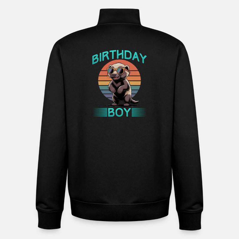 Funny Honey Badger - Unisex Organic Zip Sweatshirt von Stanley/Stella - Schwarz