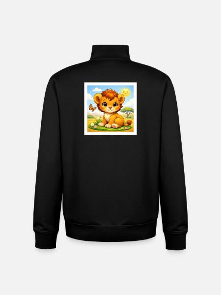 Sunny der kleine Löwe - Unisex Organic Zip Sweatshirt von Stanley/Stella - Schwarz