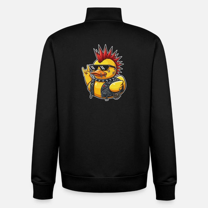 Punkente mit Spike-Sonnenbrille - Unisex Organic Zip Sweatshirt von Stanley/Stella - Schwarz