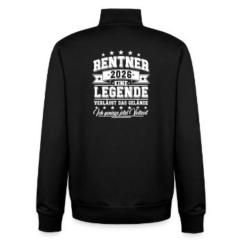 Retirement 2026 - A legend leaves the site - Unisex Organic Zip Sweatshirt by Stanley/Stella - black - Back - AI Model Male 185 light (185cm)