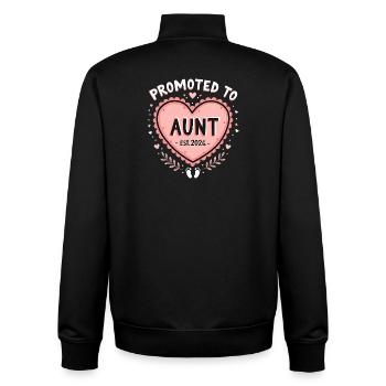 Tante 2026 Tante 2026 Befördert zu Tante 2026 - Unisex Organic Zip Sweatshirt von Stanley/Stella - Schwarz - Hinten - AI Model Male 185 light (185cm)