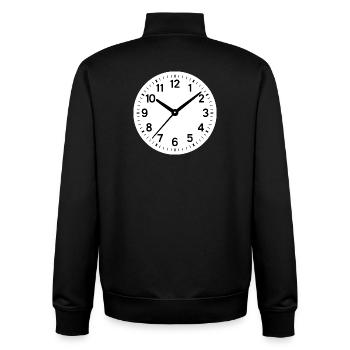 Uhr Kostüm Fasching Karneval lustiges Uhren Kostüm - Unisex Organic Zip Sweatshirt von Stanley/Stella - Schwarz - Hinten - AI Model Male 185 light (185cm)