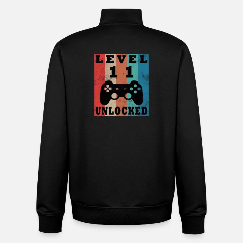 Level 11 Unlocked Controller - Unisex Organic Zip Sweatshirt by Stanley/Stella - black