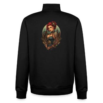 Steam Punk Beautiful Women Steampunk - Unisex Organic Zip Sweatshirt by Stanley/Stella - black - Back - AI Model Male 185 light (185cm)
