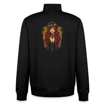 Steam Punk Beautiful Women Steampunk - Unisex Organic Zip Sweatshirt by Stanley/Stella - black - Back - AI Model Male 185 light (185cm)