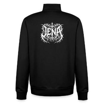 Favorite City Jena – Extreme Metal Logo - Unisex Organic Zip Sweatshirt by Stanley/Stella - black - Back - AI Model Male 185 light (185cm)