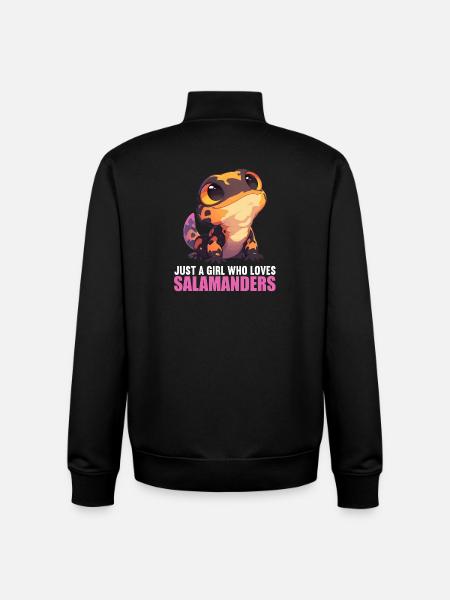 Fire Salamander Salamander - Unisex Organic Zip Sweatshirt by Stanley/Stella - black