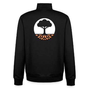 Baum des Lebens Wurzeln - Unisex Organic Zip Sweatshirt von Stanley/Stella - Schwarz - Hinten - AI Model Male 185 light (185cm)