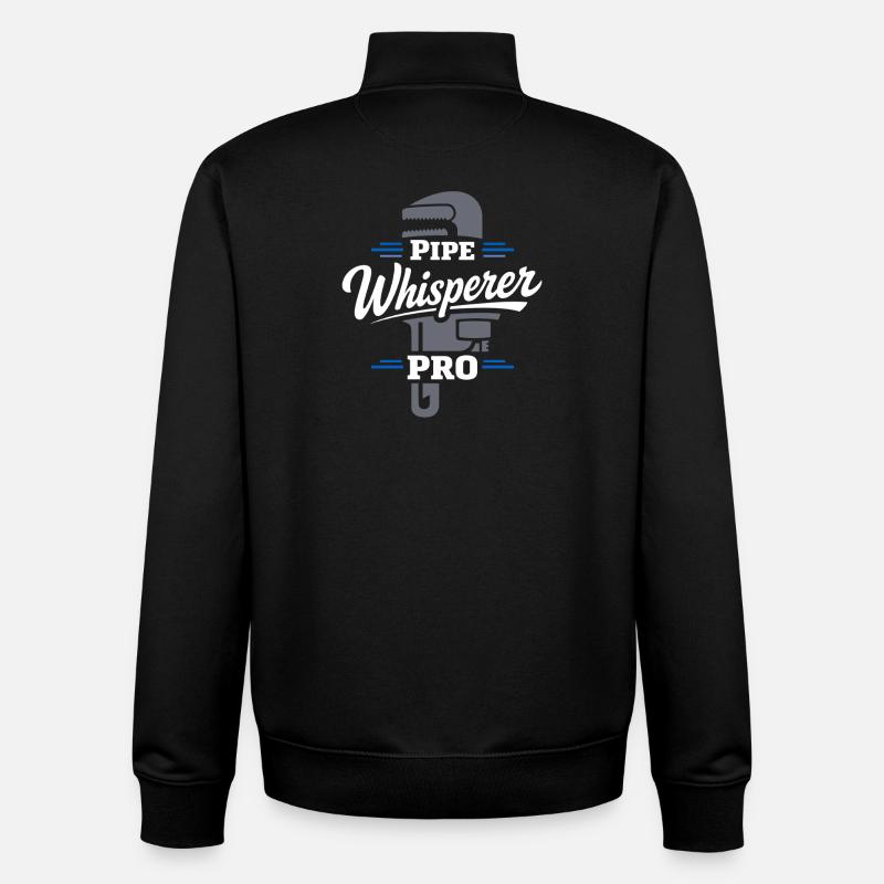 Pfeifenflüsterer, Klempnerhandwerk, Humor-geschenk - Unisex Organic Zip Sweatshirt von Stanley/Stella - Schwarz