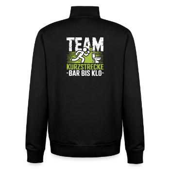  Team Kurzstrecke Bar Bis Klo Lustiger Party - Unisex Organic Zip Sweatshirt von Stanley/Stella - Schwarz - Hinten - AI Model Male 185 light (185cm)