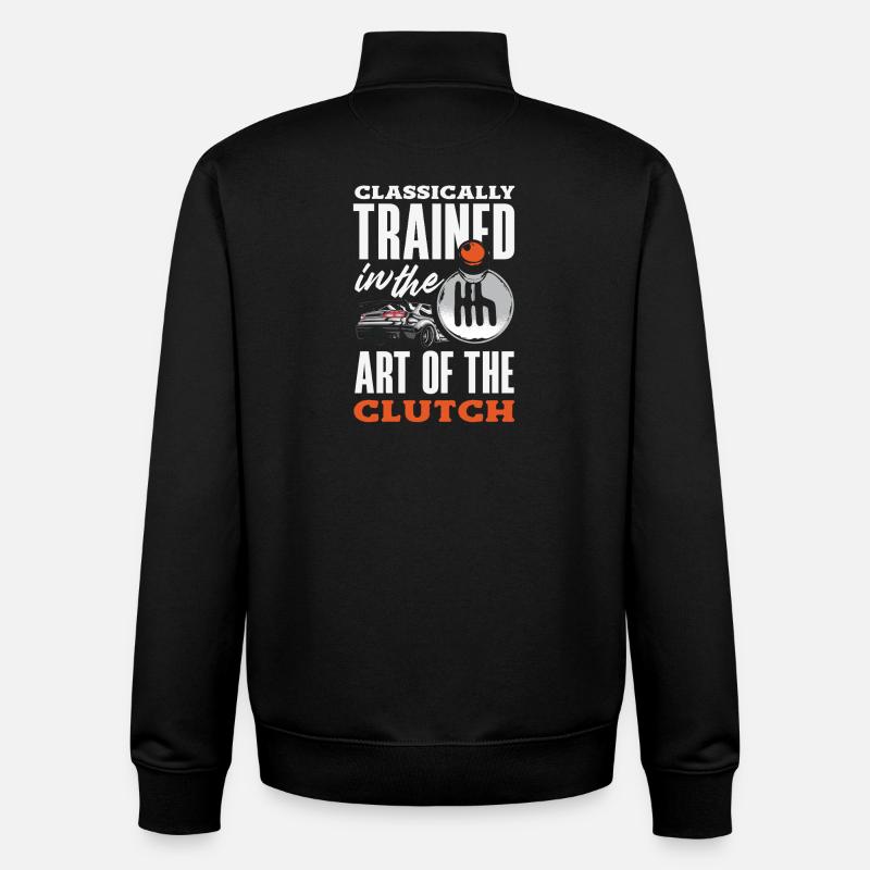 Manual car, classically trained - Unisex Organic Zip Sweatshirt by Stanley/Stella - black