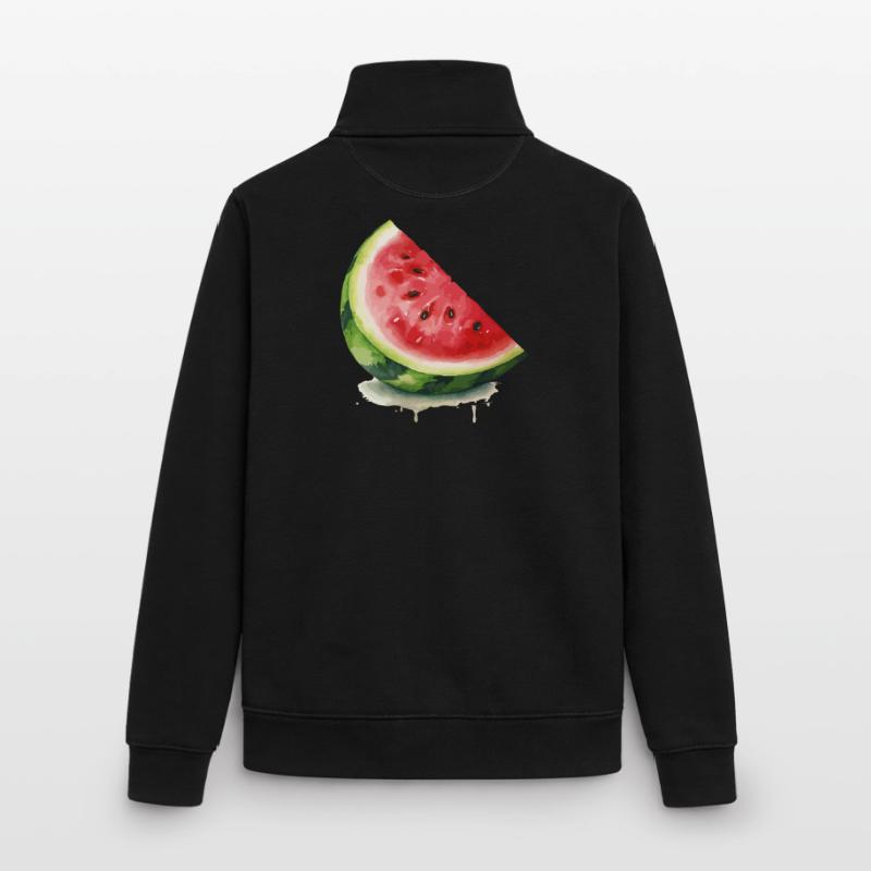 Tranche de pastèque à l’aquarelle Sweat zippé unisexe en coton bio Stanley/Stella