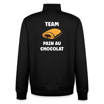 pain au chocolat - Unisex Organic Zip Sweatshirt von Stanley/Stella - Schwarz - Hinten - AI Model Male 185 light (185cm)