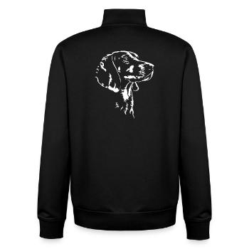 Chiens de chasse Brandlbracke Silhouette Saules - Sweat zippé unisexe en coton bio Stanley/Stella - noir - Dos - AI Model Male 185 light (185cm)