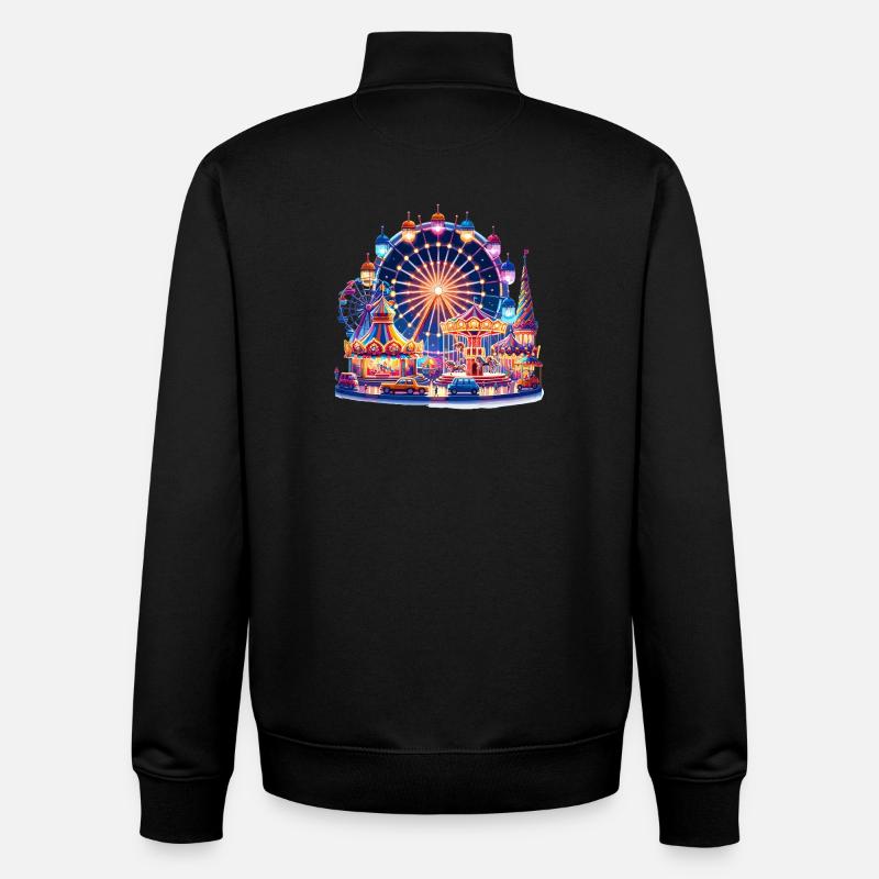Lichterfest Karussell - Unisex Organic Zip Sweatshirt von Stanley/Stella - Schwarz