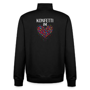 Karneval Konfetti Im Herzen Fastnacht Fasching  - Unisex Organic Zip Sweatshirt von Stanley/Stella - Schwarz - Hinten - AI Model Male 185 light (185cm)