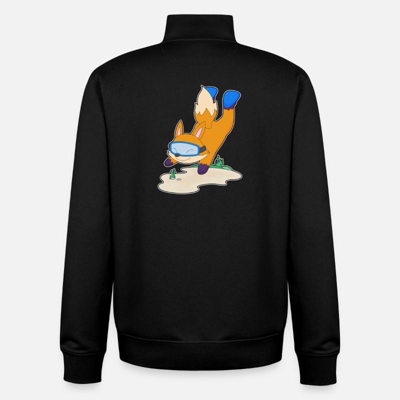 Fuchs Taucher Schwimmbrille Tauchen - Unisex Organic Zip Sweatshirt von Stanley/Stella - Schwarz