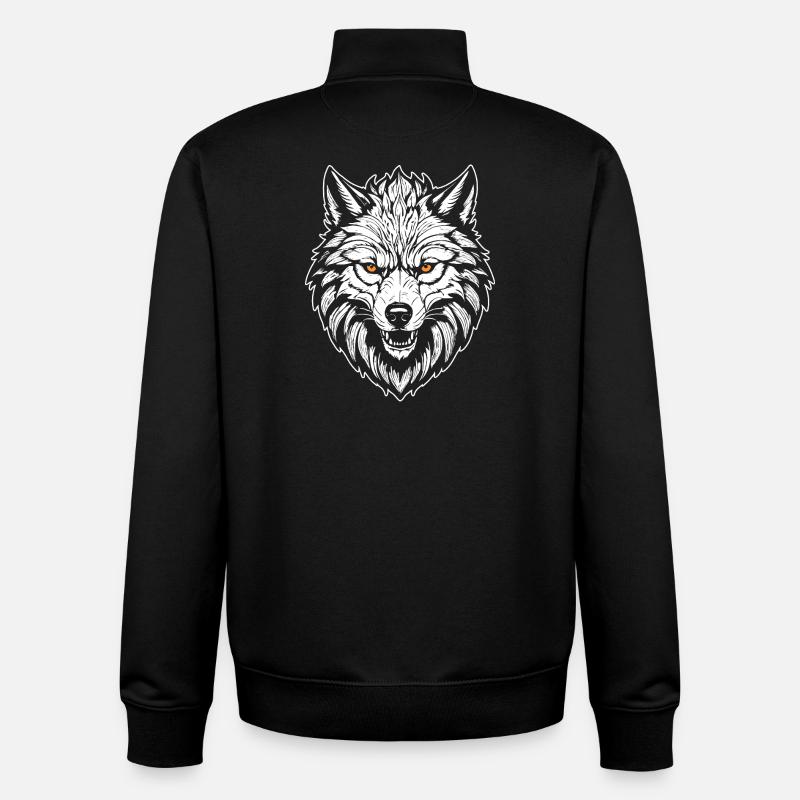 Wolf - Unisex Organic Zip Sweatshirt von Stanley/Stella - Schwarz