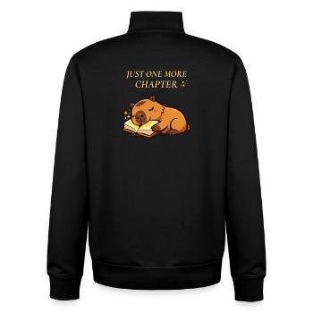 Just One More Chapter Capybara Read - Unisex Organic Zip Sweatshirt by Stanley/Stella - black - Back - AI Model Male 185 light (185cm)