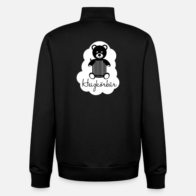 Heizkörbär - Unisex Organic Zip Sweatshirt von Stanley/Stella - Schwarz