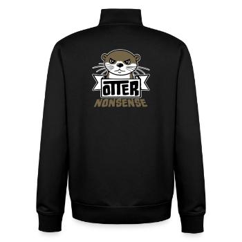 Otter Nonsense Lustig Wortspiel Otter Liebe Spruch - Unisex Organic Zip Sweatshirt von Stanley/Stella - Schwarz - Hinten - AI Model Male 185 light (185cm)