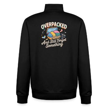 T-shirt de voyage drôle de randonnée autour du monde - Sweat zippé unisexe en coton bio Stanley/Stella - noir - Dos - AI Model Male 185 light (185cm)