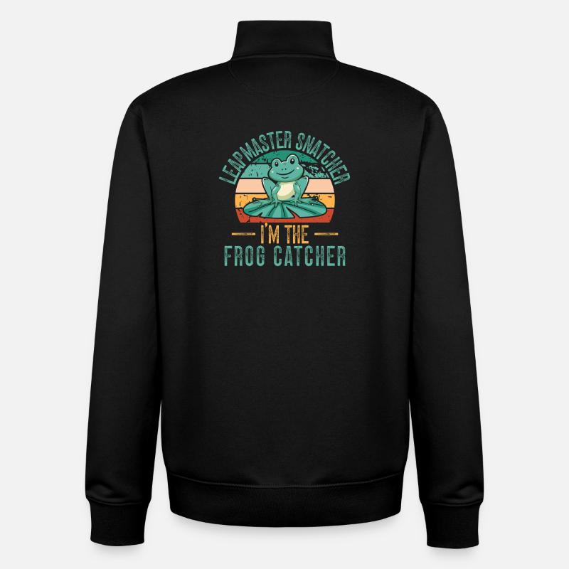 Frog Catcher Leapmaster Snatcher Frog - Unisex Organic Zip Sweatshirt von Stanley/Stella - Schwarz