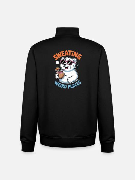 Sweating Sayings Funny Sweating Gift - Unisex Organic Zip Sweatshirt by Stanley/Stella - black