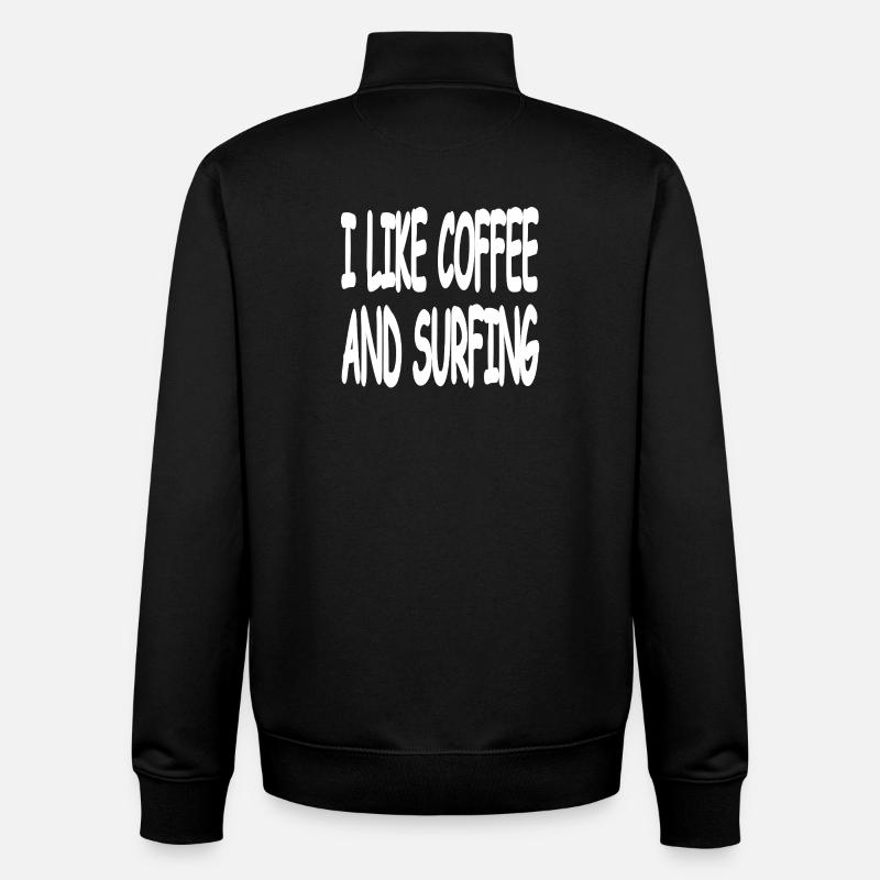 Surf - Sweat zippé unisexe en coton bio Stanley/Stella - noir