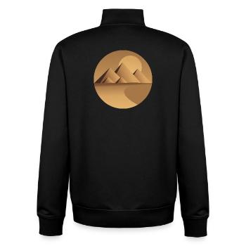 Wüstensonne-Pyramidenkreis - Unisex Organic Zip Sweatshirt von Stanley/Stella - Schwarz - Hinten - AI Model Male 185 light (185cm)