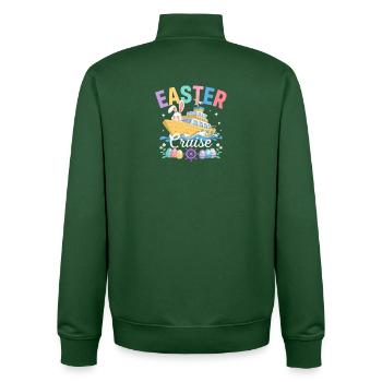 Osterkreuzfahrt-Urlaubszitat - Unisex Organic Zip Sweatshirt von Stanley/Stella - Flaschengrün - Hinten - AI Model Male 185 dark (185cm)