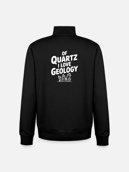 Of Quartz I love Geology - Unisex Organic Zip Sweatshirt by Stanley/Stella - black