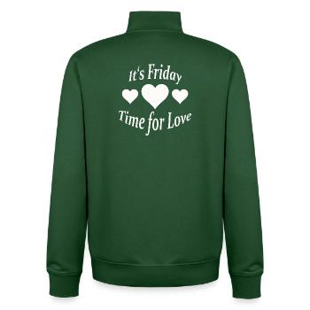 IT'S FRIDAY - Unisex Organic Zip Sweatshirt by Stanley/Stella - bottle green - Back - AI Model Male 185 dark (185cm)