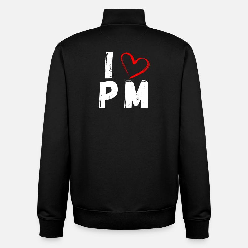 J’adore PM | J’adore PM | Gestion de produit - Sweat zippé unisexe en coton bio Stanley/Stella - noir