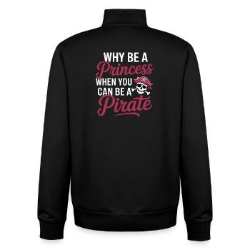 Piratenprinzessinnen-Rebellion Tee - Unisex Organic Zip Sweatshirt von Stanley/Stella - Schwarz - Hinten - AI Model Male 185 light (185cm)