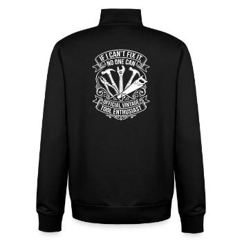 Tool King – Vintage Artisan - Unisex Organic Zip Sweatshirt by Stanley/Stella - black - Back - AI Model Male 185 light (185cm)