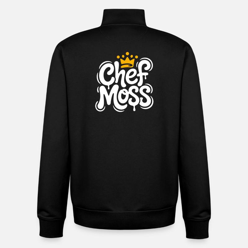 Couronne de graffiti Chef Moss - Sweat zippé unisexe en coton bio Stanley/Stella - noir