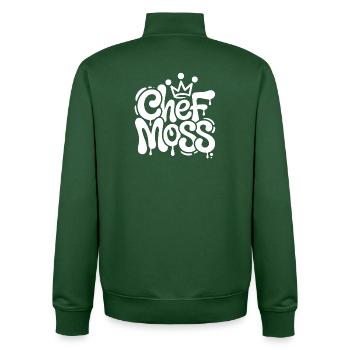 Couronne de graffiti Chef Moss - Sweat zippé unisexe en coton bio Stanley/Stella - vert bouteille - Dos - AI Model Male 185 dark (185cm)