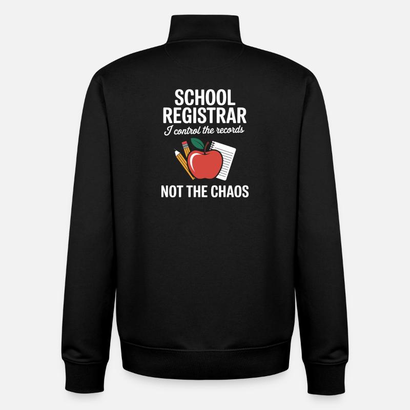 Schulsekretärin Front Office Schule Geschenk - Unisex Organic Zip Sweatshirt von Stanley/Stella - Schwarz