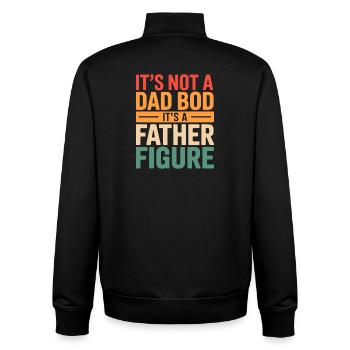 It's Not A Dad Bod It's A Father Figure - Unisex Organic Zip Sweatshirt von Stanley/Stella - Schwarz - Hinten - AI Model Male 185 light (185cm)