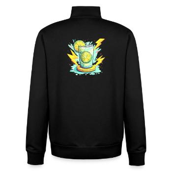 Citrus Shock Glass Design - Unisex Organic Zip Sweatshirt by Stanley/Stella - black - Back - AI Model Male 185 light (185cm)