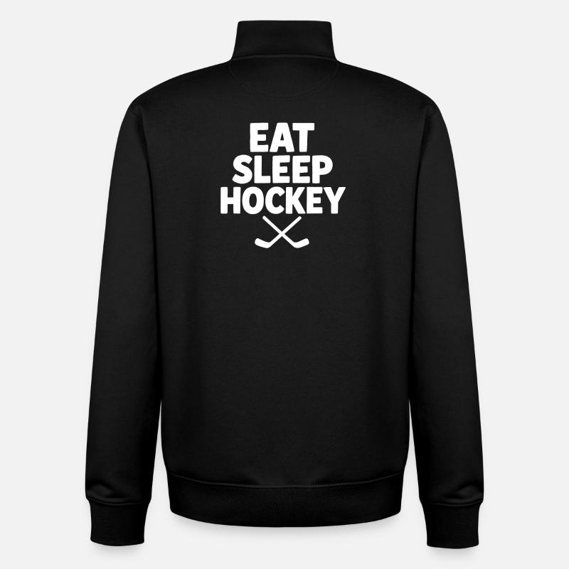 Manger dormir Hockey - Sweat zippé unisexe en coton bio Stanley/Stella - noir