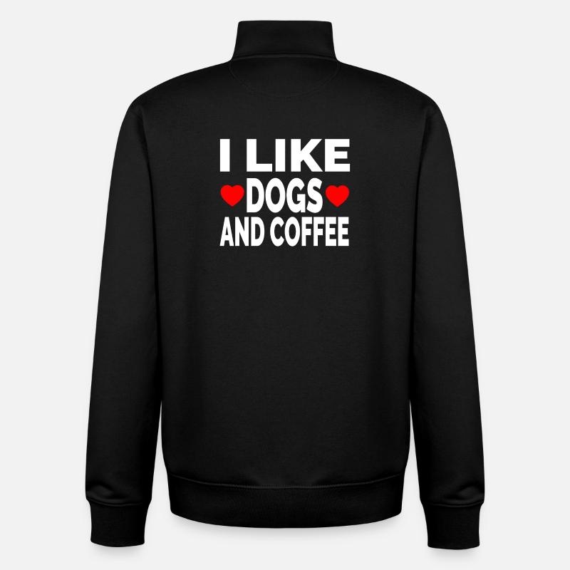 canine - Sweat zippé unisexe en coton bio Stanley/Stella - noir