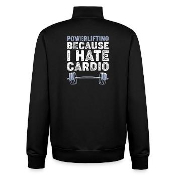 Bodybuilder Deadlift Gym Fitness Workout Hantel - Unisex Organic Zip Sweatshirt von Stanley/Stella - Schwarz - Hinten - AI Model Male 185 light (185cm)