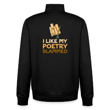 Poetry Slammed - Unisex Organic Zip Sweatshirt by Stanley/Stella - black - Back - AI Model Male 185 light (185cm)