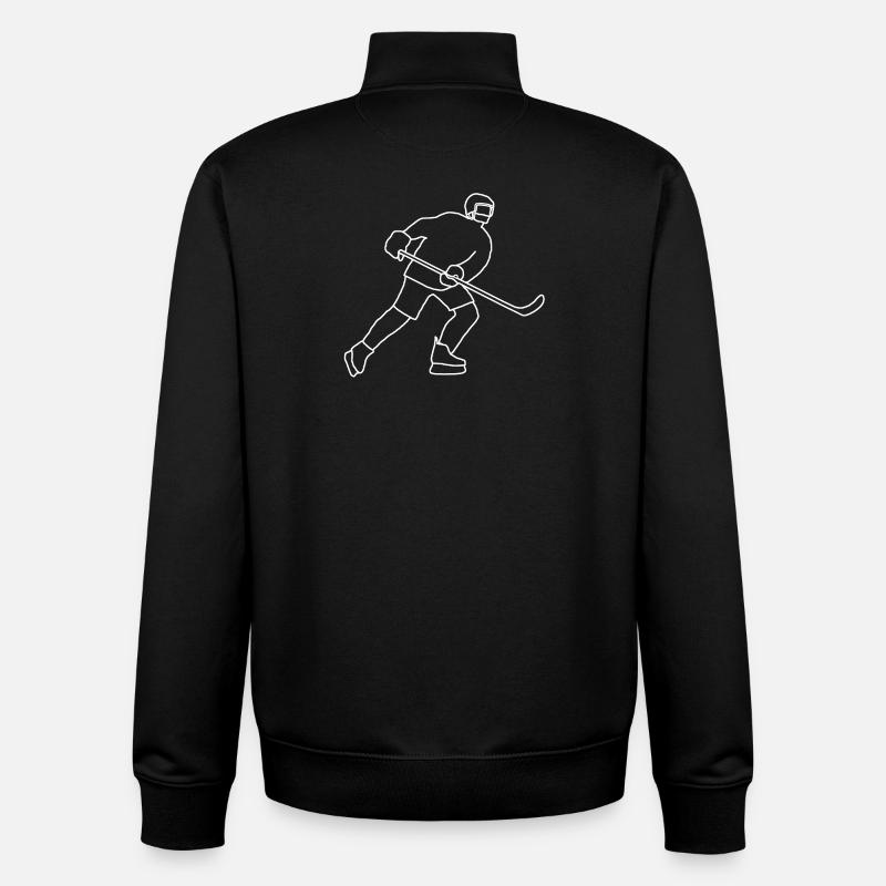 Eishockeyspieler - Unisex Organic Zip Sweatshirt von Stanley/Stella - Schwarz